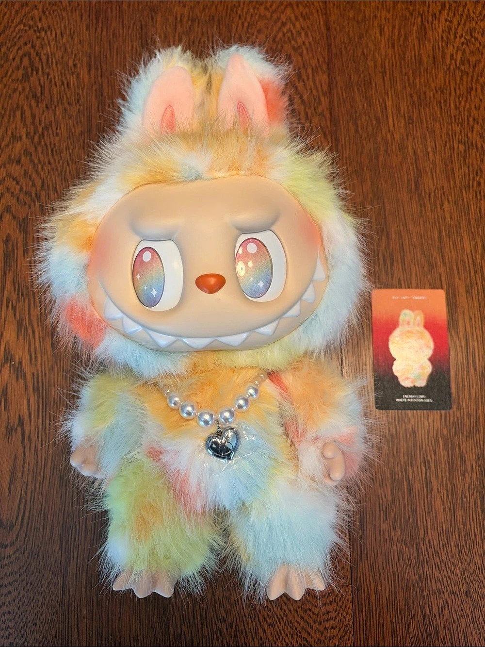POP MART Labubu BIE Rock the Universe Multicolor Vinyl Plush Toy with Card